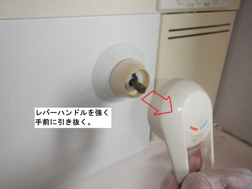 TOTO　洗面化粧台壁付ｼﾝｸﾞﾙﾚﾊﾞｰ水栓　　TL481UCFN　(2005-2012年）
カートリッジ交換方法