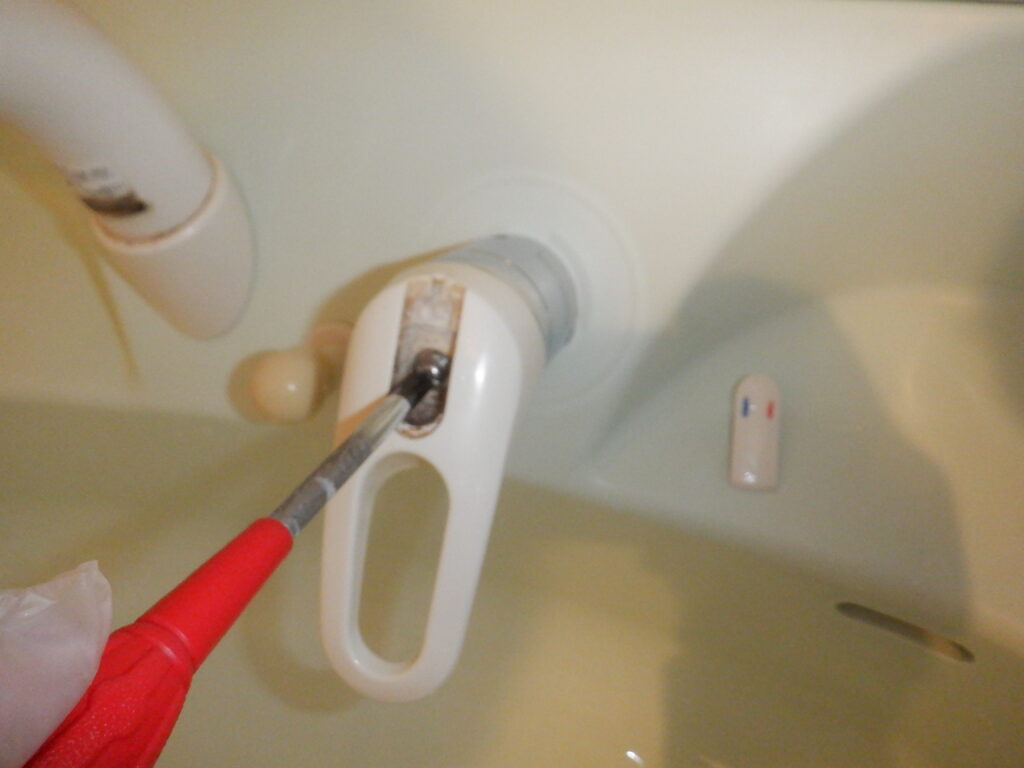 KVK　KF359TO　洗面洗髪ｼｬﾜｰ水栓（ﾄｽﾃﾑ洗面化粧台仕様）水漏れ修理方法（ｶｰﾄﾘｯｼﾞ交換手順）　　