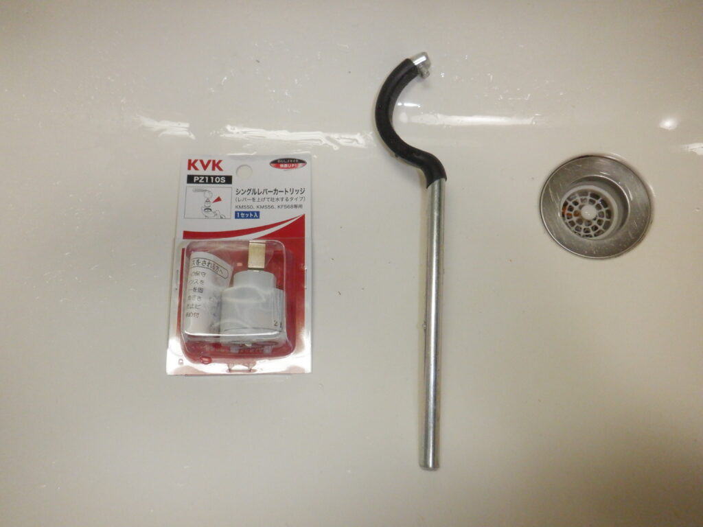 KVK 　KF568　洗面ｼﾝｸﾞﾙﾚﾊﾞｰ式洗髪ｼｬﾜｰ水栓　　水が止まらない　修理方法（ｶｰﾄﾘｯｼﾞ交換手順）※ﾄｽﾃﾑ洗面台など