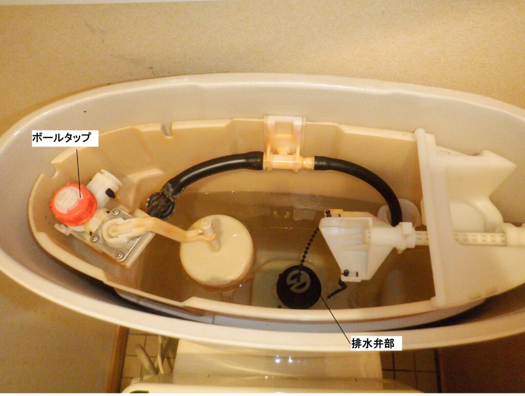 TOTO　SH110BA(S)　ﾄｲﾚ手洗い無ﾛｰﾀﾝｸ水漏れ修理方法（ﾎﾞｰﾙﾀｯﾌﾟ･排水弁交換手順）※手洗い付　SH111BA(S)も対象