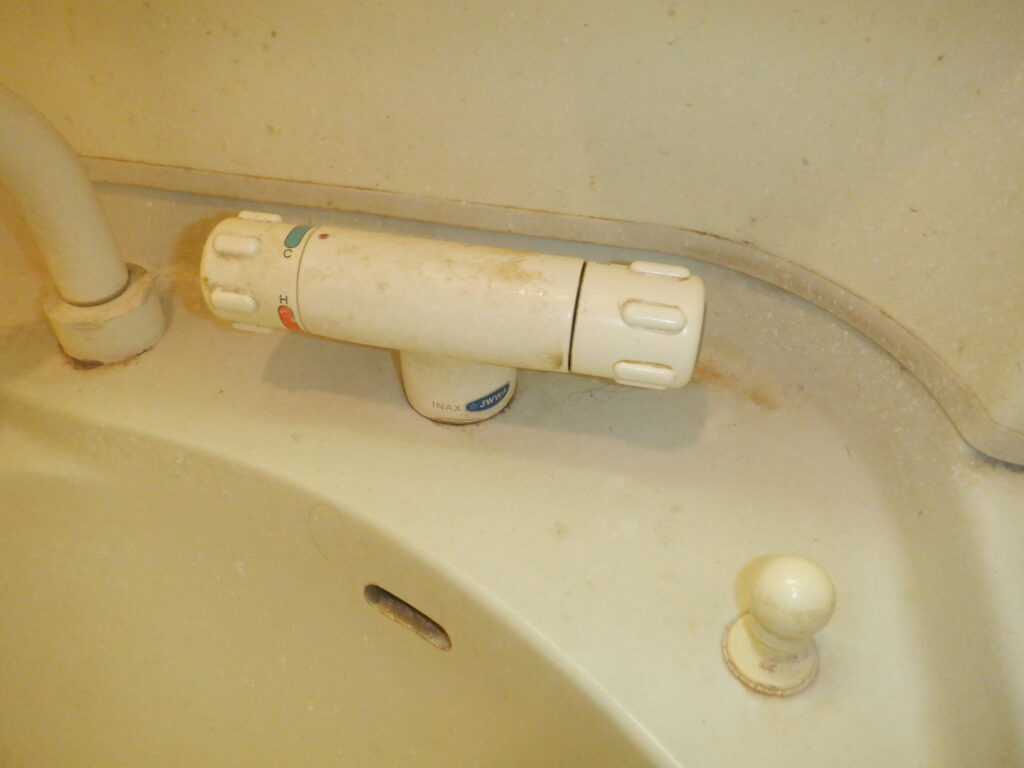 INAX　SF-36T-MB　洗面ｻｰﾓ付洗髪ｼｬﾜｰ水栓　水漏れ・温度調節不良　水栓本体交換方法