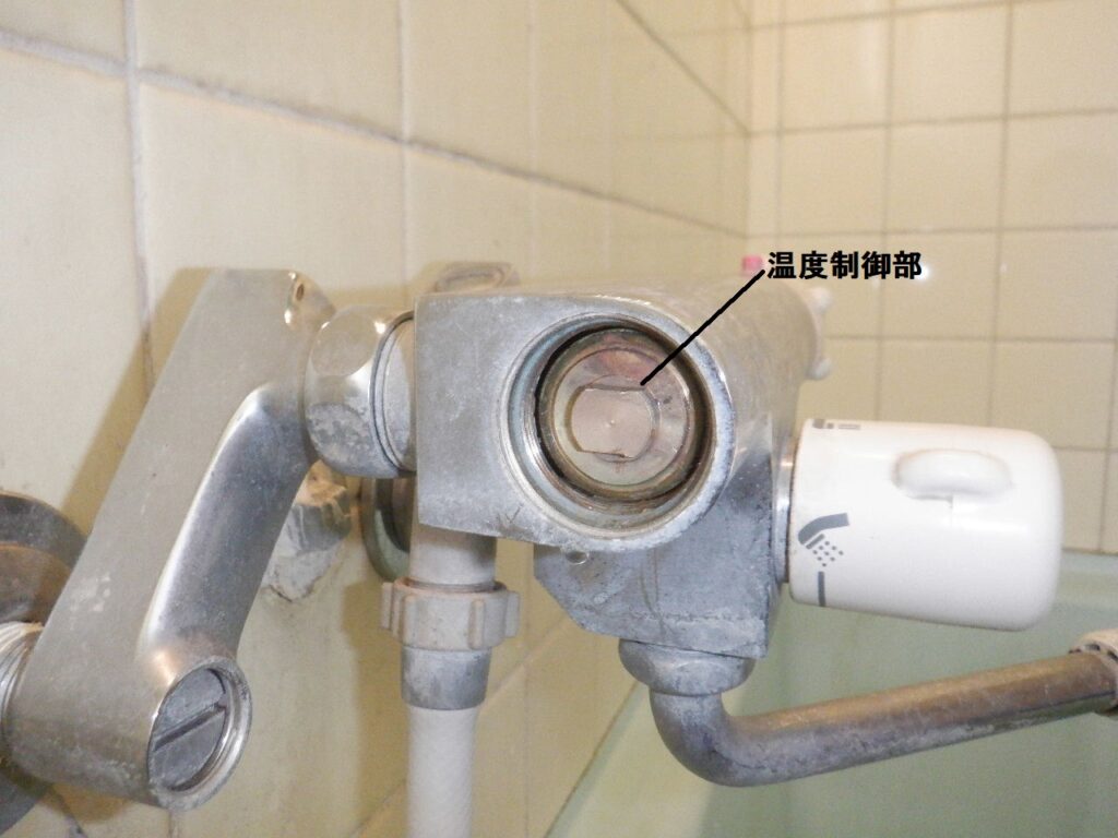 INAX　BF-4145T　ｻｰﾓｽﾀｯﾄ付ｼｬﾜｰﾊﾞｽ水栓　温度調節が効かない場合　温度制御部交換方法