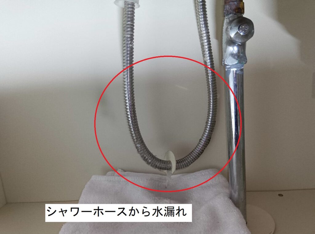 MYM 洗面洗髪シャワー水栓 FM244-037
ナショナル・パナソニック品番 CQ711SAZ
シャワーホースから水漏れ