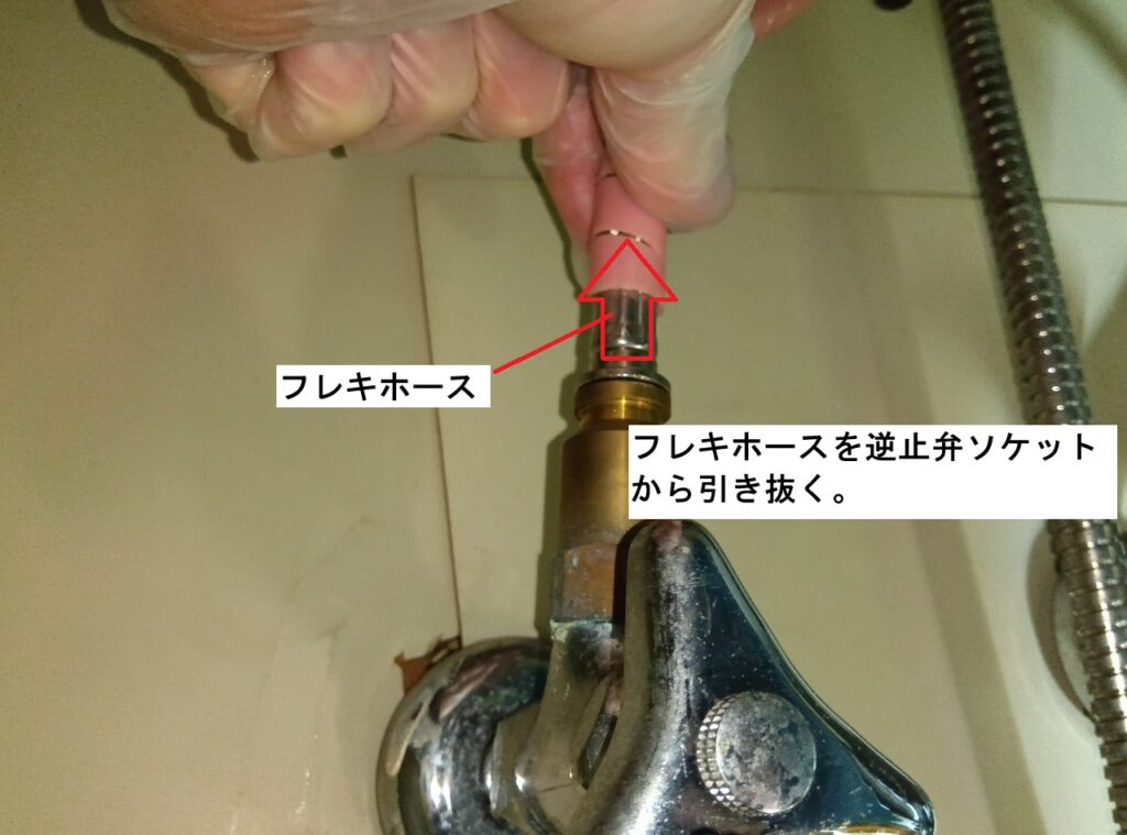 INAX SF-4450S<水栓本体交換方法、取り外し方> 台所ハンドシャワー式シングルレバー水栓