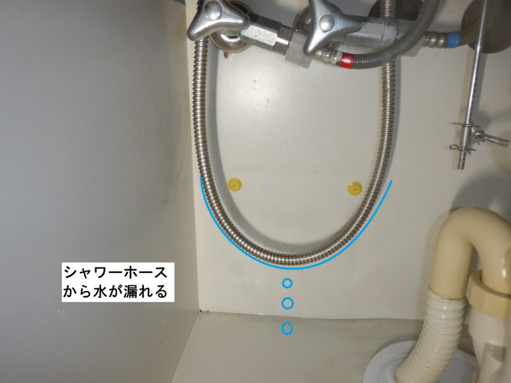 シャワーホースから水漏れ
MYM
洗面シングルレバー式洗髪シャワー水栓 FA242HU13A
※ミカド製 洗面化粧台 OEM品
(MYM品番) FA242HU13-V525